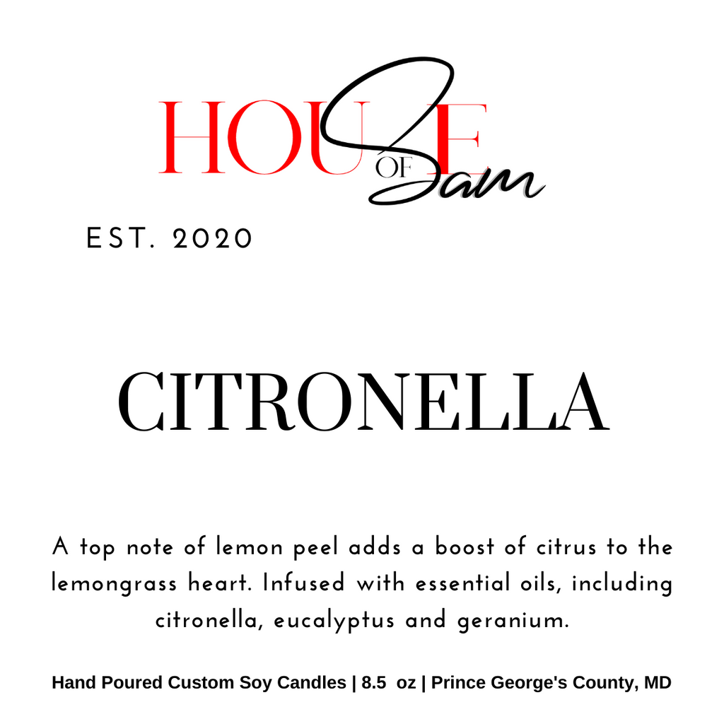 Citronella Couture Soy Candle