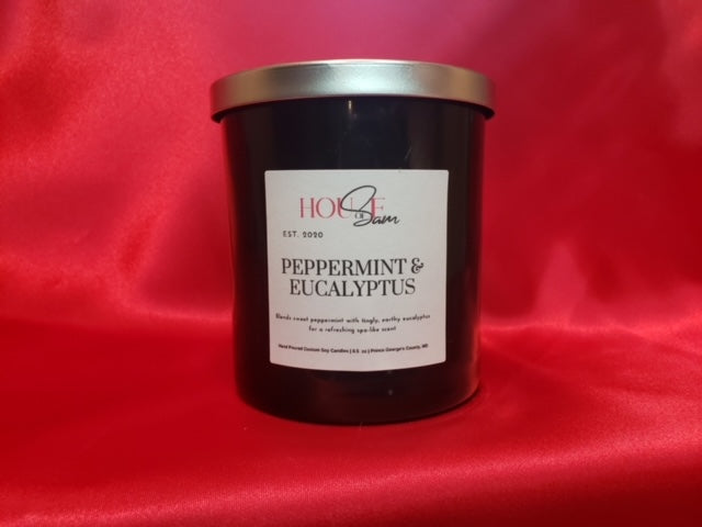 Peppermint and Eucalyptus Couture Soy Candle