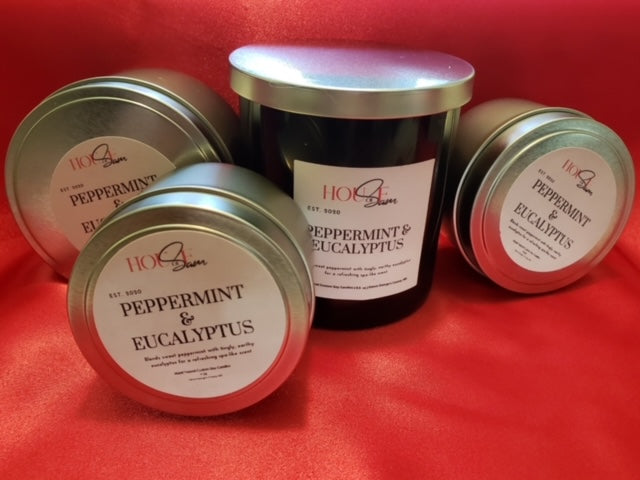 Peppermint and Eucalyptus Couture Soy Candle